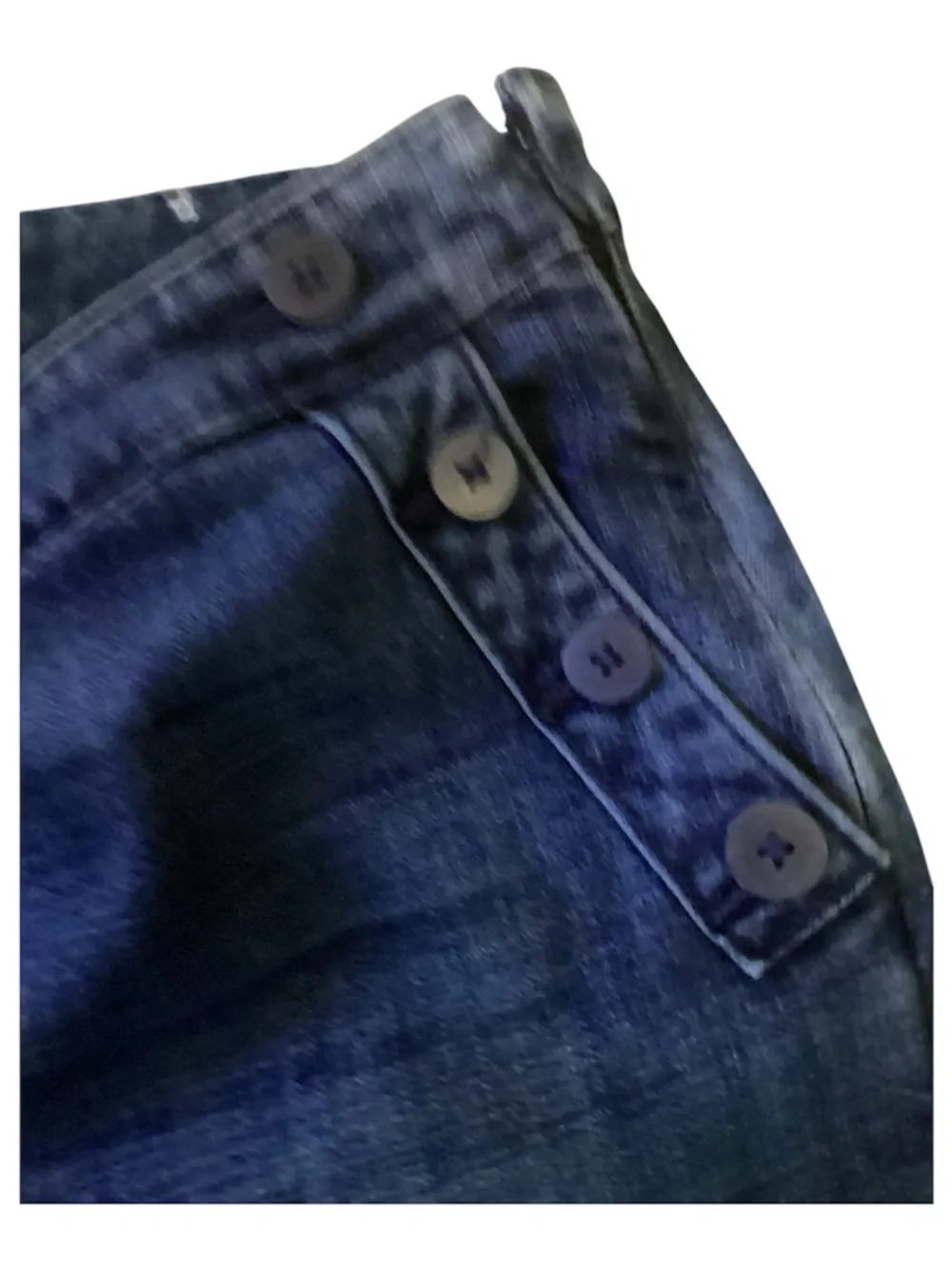 Talbots Dark Blue Wide Leg Jeans size 16 side zip - Picture 5 of 12